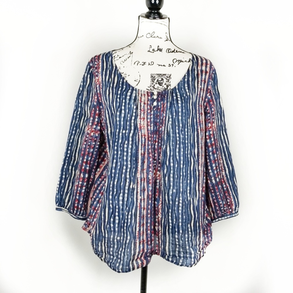 LRL ▪ Striped Tunic w/ Scoop Neck, Like New